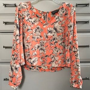 ASTR Coral Floral Top